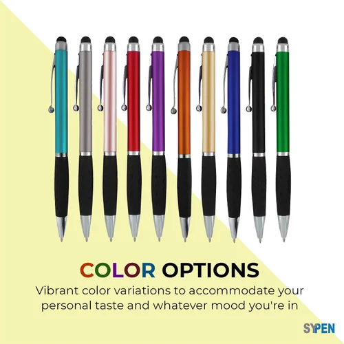 Vista 4 de SyPen Bolígrafos personalizados con nombre o logotipo, paquete de 300 bolígrafos personalizados para negocios, combo de bolígrafo y lápiz óptico