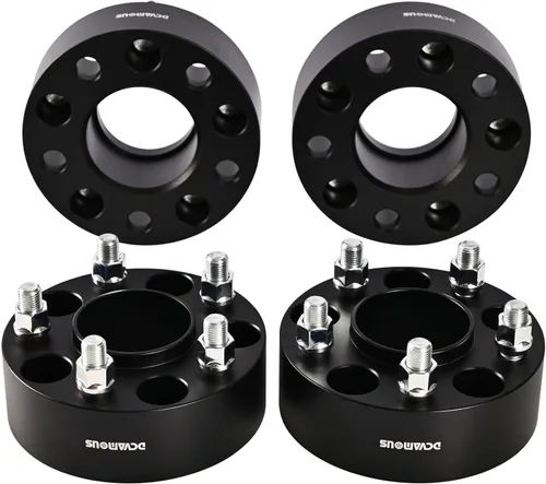 Vista 9 de 4 espaciadores de rueda centrados de 5 x 4.5 pulgadas (2.54 cm de espesor, pernos de 1/2 pulgada) compatibles con Jeep 5x114.3 para 1984-2001