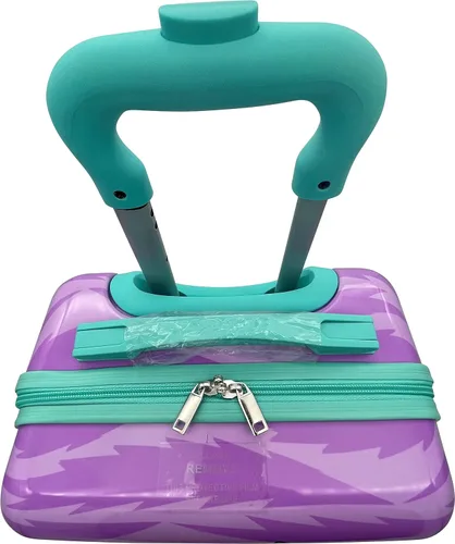Vista 6 de Fast Forward Maleta de mano ligera con licencia para niños, de lado duro, de 20 pulgadas, Multi colorido, Puntada