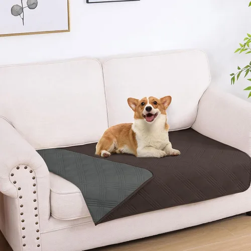 Vista 27 de hyha - Manta impermeable para cama de perro, mantas suaves para mascotas, funda impermeable para sofá para perros, fundas reversibles lavables