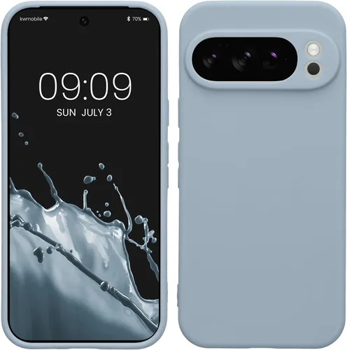 Vista 101 de kwmobile Funda compatible con Google Pixel 9 - Funda protectora delgada de TPU para teléfono - Acabado mate suave - Piedra antigua