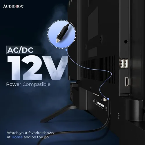 Vista 3 de Audiobox Smart TV con reproductor de DVD integrado – LED HDTV, compatible con CA/CC, cámper y RV TV para viajes, entretenimiento en casa