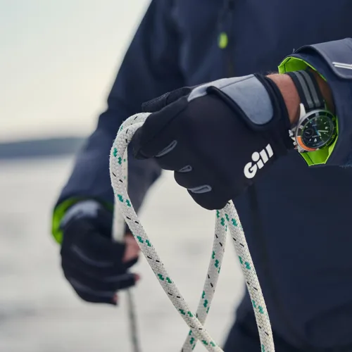 Vista 5 de Gill Deckhand - Guantes de vela de dedo corto con dedos de 3/4 de longitud, protección solar UV 50+ y repelente al agua
