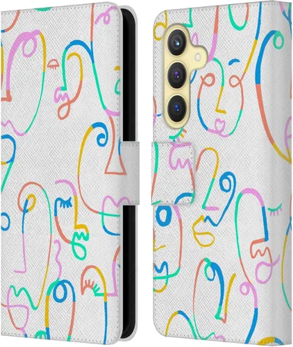 Vista 263 de Head Case Designs Officially Licensed Ninola Brushstrokes Multi Colorful Leather Wallet Case Compatible with Samsung Galaxy A07 4G