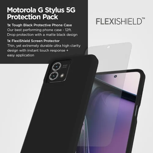 Vista 5 de Case-Mate Funda para Moto G Stylus 5G con protector de pantalla (Flexishield) [6.5 pulgadas 2023] [protección contra caídas de 12 pies]