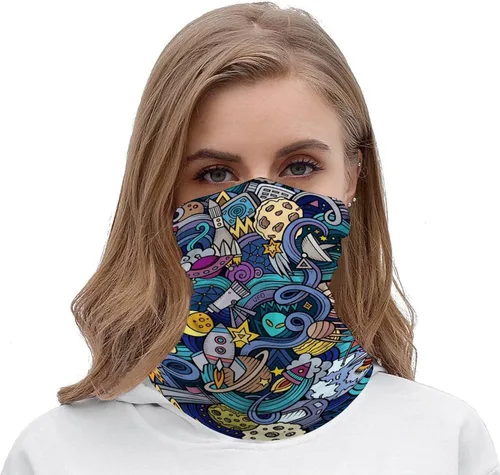Vista 5 de AMRANDOM Polaina para el cuello para mujeres y hombres, pasamontañas, pasamontañas, pañuelos transpirables