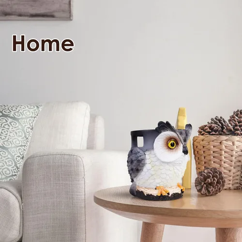 Vista 4 de Soporte de búho, estatua de búho, soporte inteligente para altavoz Echo Dot 4ª/3ª/2ª y 1ª generación, Google Home Mini/Google Nest Mini