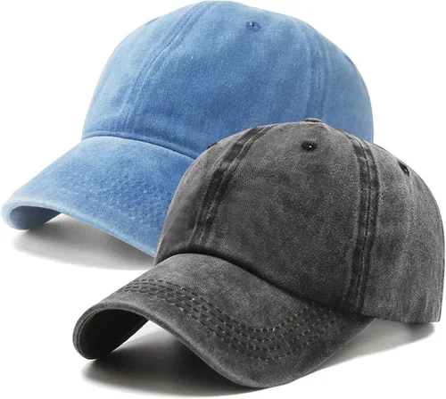 Vista 10 de PFFY 2 Packs Vintage Washed Distressed Baseball Cap Golf Dad Hat for Men Women