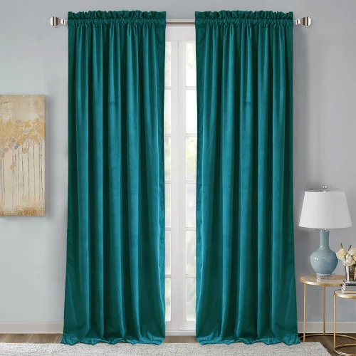 Vista 18 de StangH Cortinas de terciopelo rojo de 42 x 84 pulgadas de lujo, con aislamiento térmico, divisores de habitación, decoración navideña del hogar