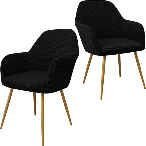 Vista 20 de Yonus - Fundas para sillas de comedor Parsons, juegos de fundas para sillas, fundas para sillones, fundas protectoras extraíbles, fundas para Negro