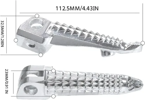 Vista 2 de Compatible con reposapiés delantero compatible con Z125 Z250 Z300 Z650 Z900 NINJA 250 300 650 X300 Reposapiés para motocicleta