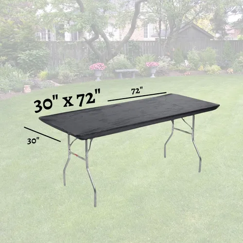 Vista 4 de Kwik-Covers Fundas rectangulares de plástico de 6 pies de 30 x 72 pulgadas, paquete de 10 (negro)
