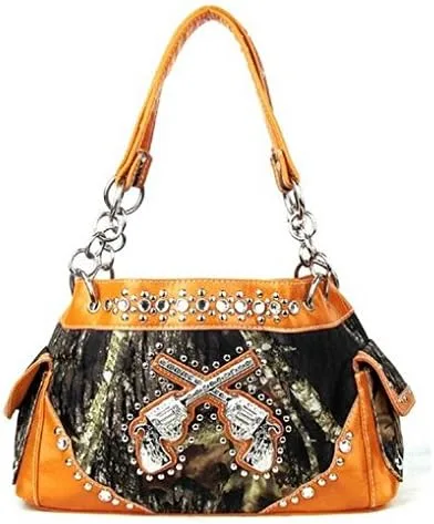 Vista 2 de Cartera de mano con pistolas cruzadas para mujer, multicolor