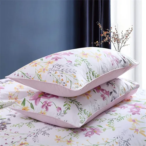 Vista 156 de ABREEZE Juego de funda de edredón tamaño individual con cierre de botón, 100% algodón egipcio, juego de ropa de cama floral de granja, color rosa, 3
