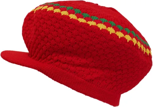 Vista 5 de Shoe String King SSK Rasta Knit Tam Hat Dreadlock Gorra con múltiples diseños y tamaños.