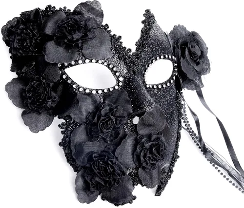 Vista 2 de Halloween masquerade Venetian Mask Costume mask Feather mask Mask Halloween Carnival party
