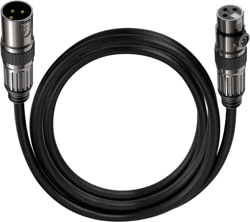 Vista 12 de Caiord Cables de micrófono XLR, 1 paquete de 3 pies de cobre sin oxígeno de 3 pines macho a hembra cable de micrófono para altavoz, sistema PA