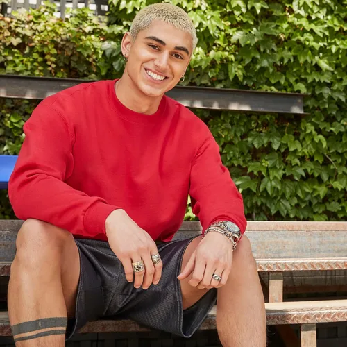 Vista 6 de Hanes Men's Sweatshirt, EcoSmart Fleece Crewneck Sweatshirt, Big & Tall Available, 1 or 2-Pack