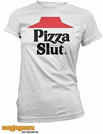 Vista 2 de Pizza Slut - Camiseta divertida para fiesta