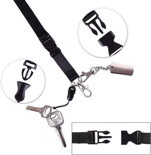 Vista 4 de Paquete de 5 cordones de identificación, portadocumentos, cordón ajustable para cuello, doble gancho