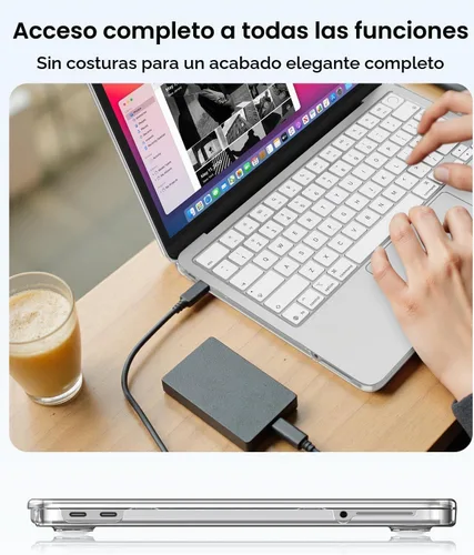 Vista 5 de Fintie Funda para MacBook Neo de 13 pulgadas A3404 2026, transparente Cristal transparente