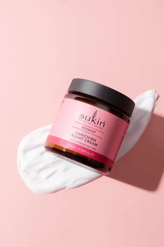 Vista 8 de sukin Crema de noche enriquecedora de rosa mosqueta para mujer - 4.06 oz Crema