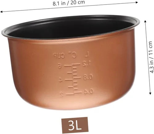 Vista 5 de Zerodeko Olla de cocina interior antiadherente olla arrocera accesorio multifunción para cocina casera inserto de repuesto para cocina eficiente