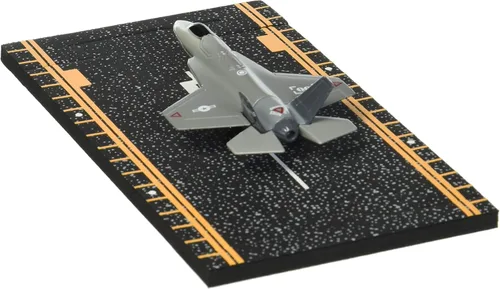 Vista 3 de Hot Wings Planes Combatiente de ataque conjunto con pista conectable, gris