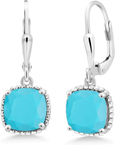 Vista 103 de Gem Stone King Aretes colgantes de plata de ley 925 de 0.315 pulgadas para mujer