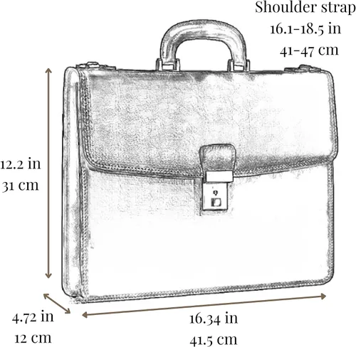 Vista 7 de Time Resistance Leather Briefcase - Italian Handmade Leather Laptop Bag - Handbag for Men - Professional Computer Case
