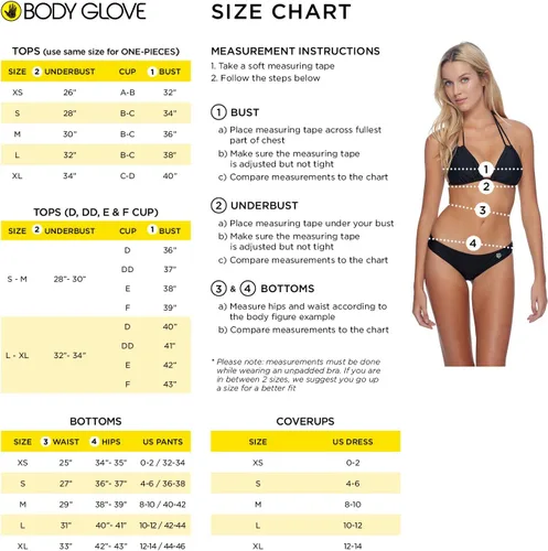 Vista 5 de Body Glove Traje de baño de bikini de cobertura completa para mujer Nuevo Contempo