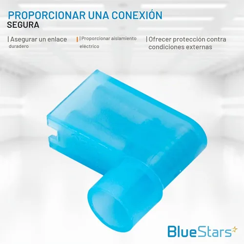 Vista 6 de BlueStars 100 terminales de pala de bandera azul hembra 16-14 AWG