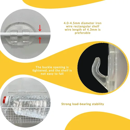 Vista 6 de 4 tiras de repuesto adhesivas de 3 x 10 pulgadas, montaje impermeable sin taladro para estante de ducha, cocina, baño