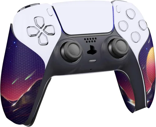 Vista 3 de eXtremeRate PlayVital Anti-Skid Sweat-Absorbent Controller Grip for PS5, Professional Textured Soft Rubber Pads Handle Grips - The Cyber Moon