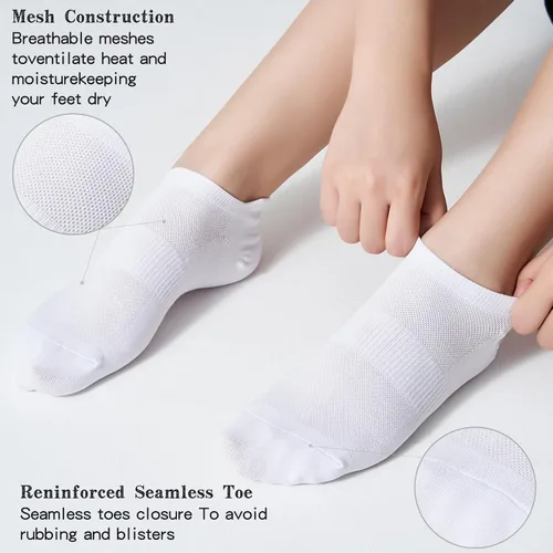 Vista 3 de Ankle Socks Women's and Mens - 610 Pairs Low Cut Tab & No Show Athletics Running Socks