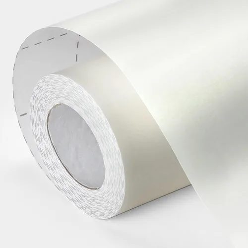Vista 21 de Papel de regalo rojo de Navidad, papel de regalo con líneas de corte