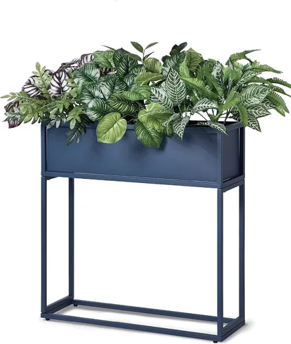 Vista 10 de Cocoyard - Maceta elevada – Cama de jardín elevada duradera con agujeros de drenaje para plantas altas, hierbas y flores, maceta rectangular