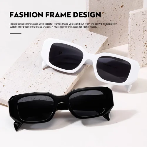 Vista 3 de Gafas de sol Mujer Cuadrado Hombres Moda Mostrar Sombras Retro Moda Moda Vogue Protección UV