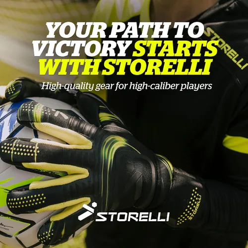 Vista 7 de Storelli Silencer Goalkeeper Gloves, with Removable Finger Spines, High-Impact Hand Protection, Soccer Accessories