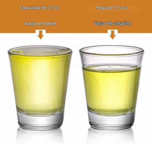 Vista 3 de Tebery 30 Piezas Vasos de Chupito de 60ml, Juego de 2oz Vasos de Chupito de Base Pesada, Vasos de Chupito de Vidrio Redondo, Vidrio Transparente