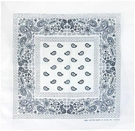 Vista 3 de Basico paquete de bandanas 100% algodón, envoltorio para cabeza con vincha, talla única