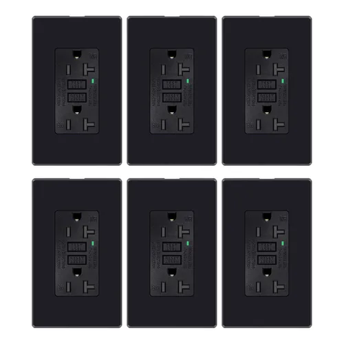 Vista 40 de Greencycle Toma GFCI de 15 amperios con puertos USB C y USB A, 1 unidad de toma eléctrica GFCI de prueba automática con USB, con indicador LED