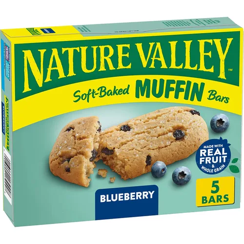 Vista 13 de Nature Valley Barras de magdalenas horneadas suaves, chispas de chocolate, barras de aperitivos, 10 barras, 12.4 onzas 8g Whole Grain per Serving