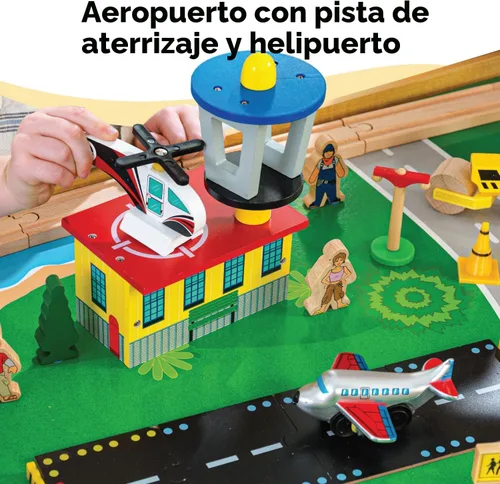 Vista 7 de KidKraft, Mesa y Set de Tren de cataratas