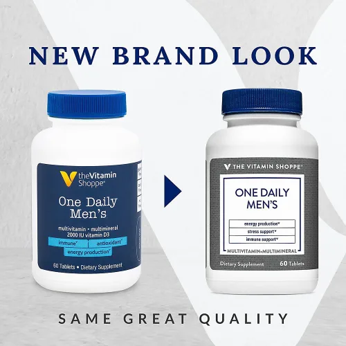 Vista 2 de The Vitamin Shoppe One Daily Multivitamínico para hombre, mezcla energética y antioxidante, suplemento multimineral diario para una salud óptima
