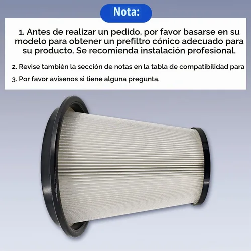 Vista 5 de 200900050 Prefiltro cónico apto para Pullman Ermator S26 S36 S13 F26