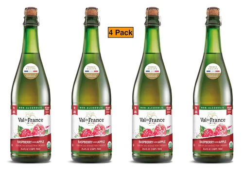 Vista 17 de Val de France, Jugo espumoso Kosher sin alcohol, reducido en calorías, orgánico y OU Kosher (manzana), 25.4 onzas líquidas (1 botella)