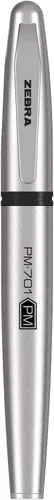 Vista 2 de Zebra Pen PM-701 - Marcador permanente, barril de acero inoxidable, punta fina, tinta negra, recargable, paquete de 1 unidad