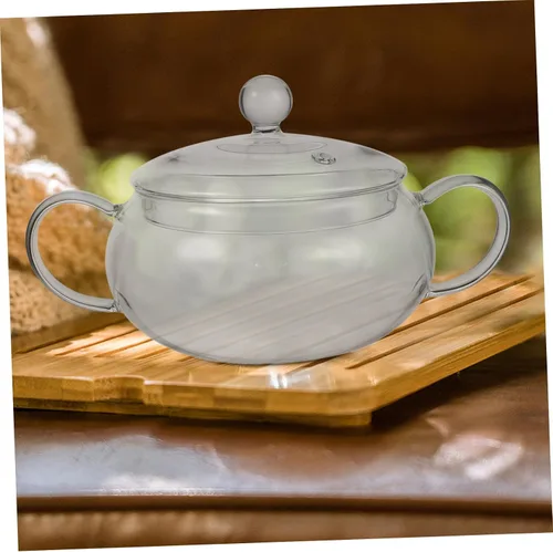 Vista 8 de Hemoton Olla de vidrio para cocinar tetera de vidrio, tetera de calefacción, tazón de comida Ramen, olla de calentamiento de leche, cuenco