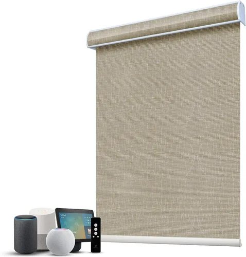 Vista 26 de SmartWings Persianas Motorizadas con Filtro de Luz, Compatible con Matter Thread Homekit Z-Wave Alexa Google, Persianas con 70% de Opacidad Safari